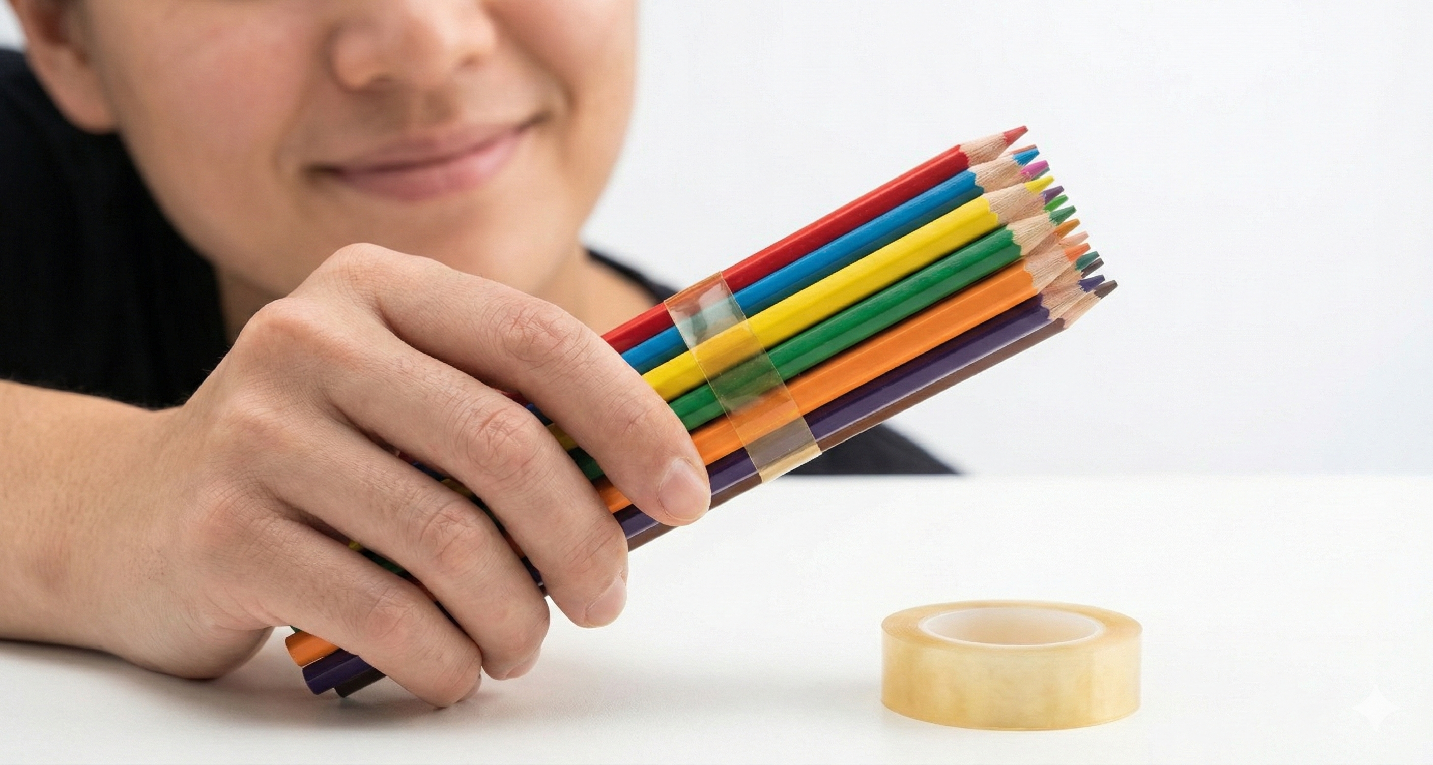 Finished - pencils bundled cleanly