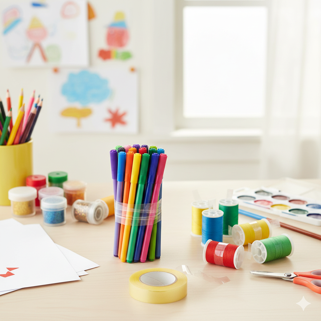 Crafters organizing thread and fabric