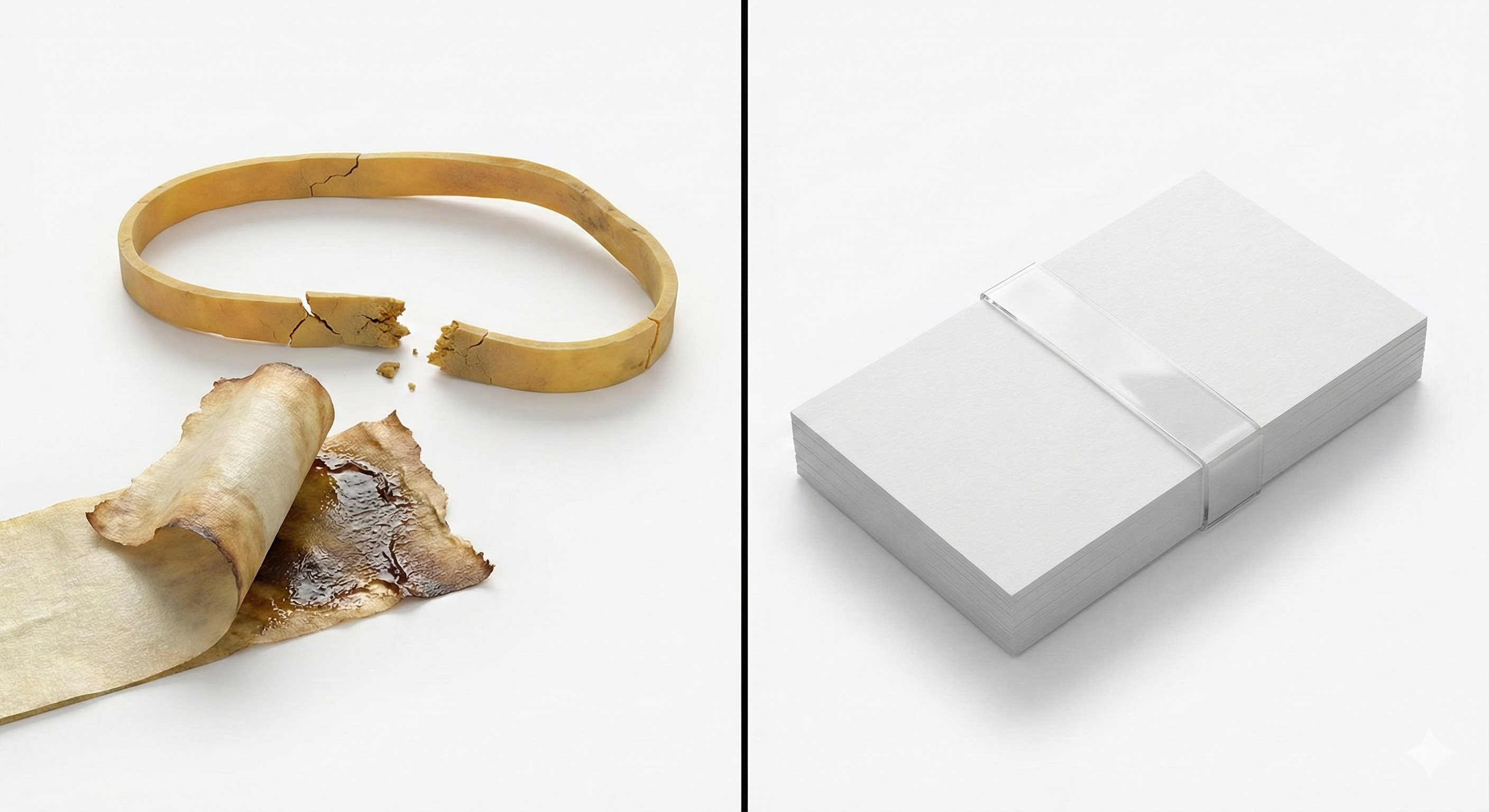 Comparison showing tape doesn't degrade